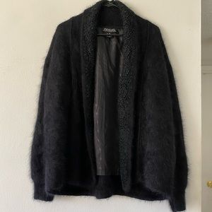 Venesha Black Lined Cardigan Sweater